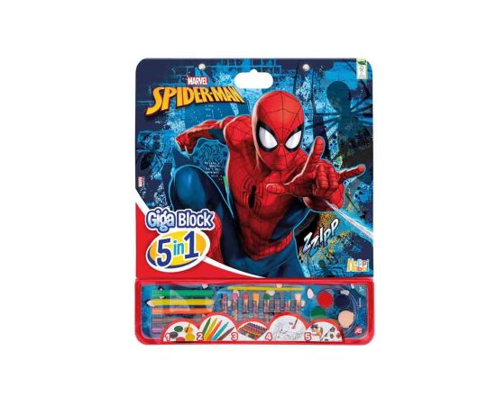 Σετ Ζωγραφικής Giga Block 5 In 1 Spider-Man Evergreen AS Company | Είδη Ζωγραφικής στο MarkCenter