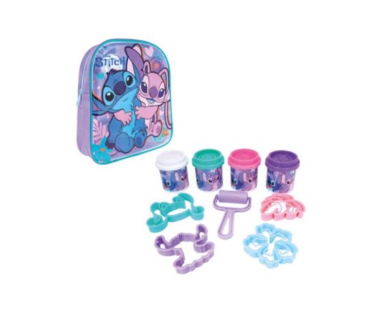 AS Πλαστελίνη Disney Stitch Τσάντα Πλάτης Με 4 Βαζάκια Καπάκια Καλουπάκια Και 5 Εργαλεία AS Company | Είδη Χειροτεχνίας στο MarkCenter