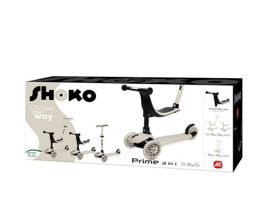 Scooter Shoko Premium 3 Σε 1 Ash Cloud AS Company | Παιχνίδια Bebe στο MarkCenter