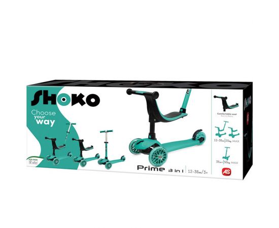 Scooter Shoko Premium 3 Σε 1 Tropical Mist AS Company | Παιχνίδια για Αγόρια στο MarkCenter