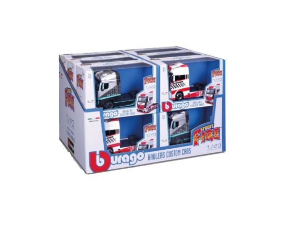 Όχημα 1:43 Bburago Fire Street Hauler Custom Cabs Διάφορα Σχέδια Burago | Παιχνίδια για Αγόρια στο MarkCenter