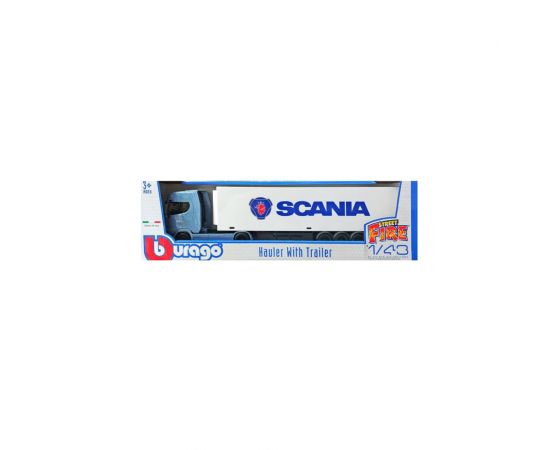Όχημα 1:43 Bburago Hauler Trailer Scania Μπλε Burago | Παιχνίδια για Αγόρια στο MarkCenter