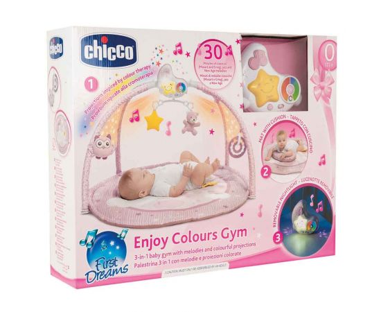Βρεφικό Γυμναστήριο Chicco Με Προβολέα Enjoy Colors Ροζ Chicco | Παιχνίδια Bebe στο MarkCenter