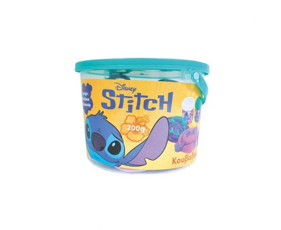Πλαστελίνη Disney Stitch Κουβαδάκι Με 4 Βαζάκια Και 8 Εργαλεία 200gr AS Company | Παιχνίδια Unisex στο MarkCenter