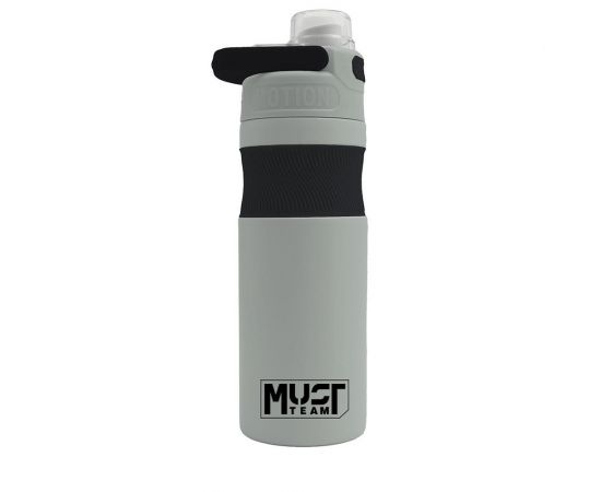 Θερμός Ανοξείδωτος Must Team 500ml Γκρι Ανοιχτό Μαύρο Must Team | Παγουράκια - Δοχεία Φαγητού στο MarkCenter