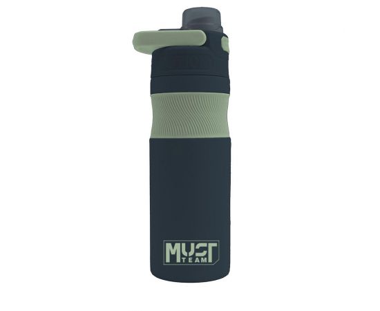 Θερμός Ανοξείδωτος Must Team 500ml Σκούρο Μαύρο Λαδί Must Team | Παγουράκια - Δοχεία Φαγητού στο MarkCenter