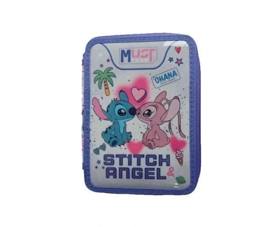 Κασετίνα Must Team Τριπλή Γεμάτη Stitch & Angel Ohana Must Team | Τσάντες - Κασετίνες στο MarkCenter