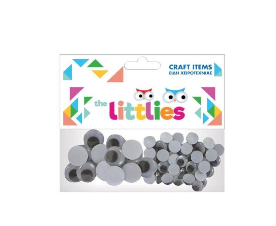Ματάκια The Littlies Μαύρα Mix Διαστάσεις 40τμχ 20x15mm 20x20mm The Littlies | Είδη Χειροτεχνίας στο MarkCenter