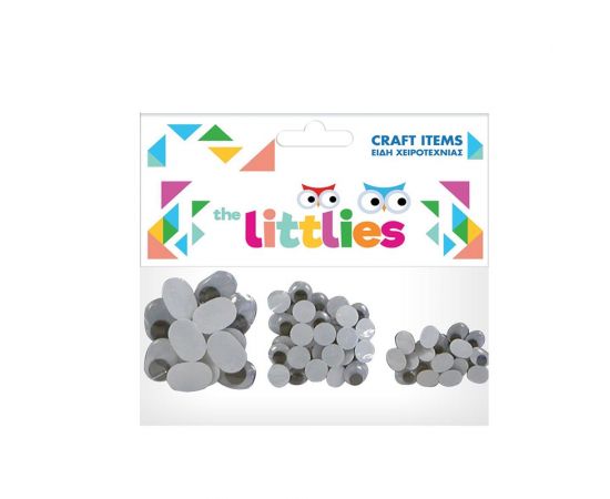 Ματάκια The Littlies Μαύρα Mix Διαστάσεις 74τμχ 20x10mm 40x10mm 14x20mm The Littlies | Είδη Χειροτεχνίας στο MarkCenter