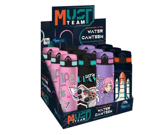 Παγούρι Ανοξείδωτο Must Team 600ml Διάφορα Σχέδια Must Team | Παγουράκια - Δοχεία Φαγητού στο MarkCenter