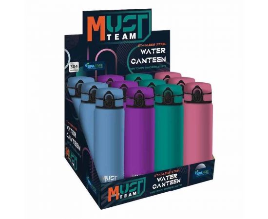 Παγούρι Ανοξείδωτο Must Team 600ml Διάφορα Χρώματα Must Team | Παγουράκια - Δοχεία Φαγητού στο MarkCenter