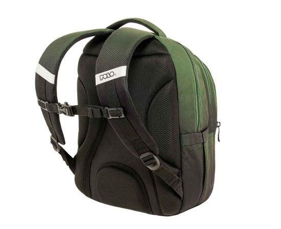 Τσάντα Πλάτης Polo Focus Black Green Gradient Polo | Σχολικές Τσάντες - Κασετίνες στο MarkCenter