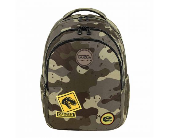 Τσάντα Πλάτης Polo Focus Olive Camo Polo | Σχολικές Τσάντες - Κασετίνες στο MarkCenter