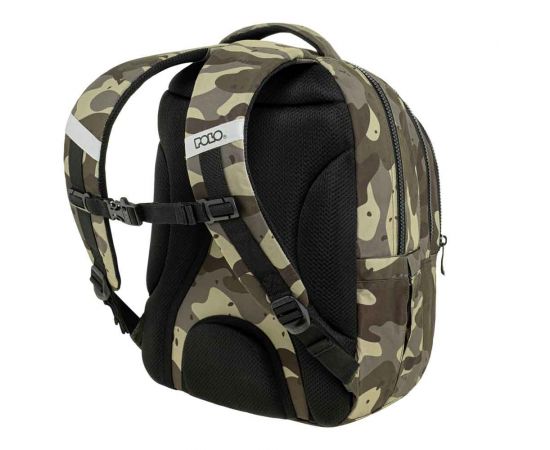 Τσάντα Πλάτης Polo Focus Olive Camo Polo | Σχολικές Τσάντες - Κασετίνες στο MarkCenter