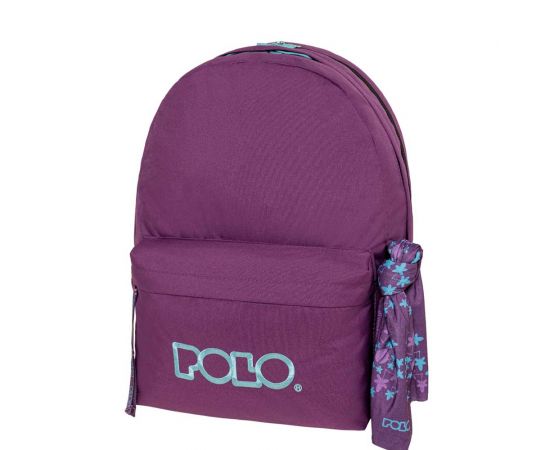 Τσάντα Πλάτης Polo Original Double Scarf Eggplant Turquoise Μελιτζανί Τιρκουάζ Polo | Σχολικές Τσάντες - Κασετίνες στο MarkCenter