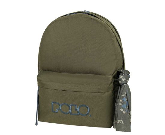 Τσάντα Πλάτης Polo Original Double Scarf Khaki Petrol Χακί Πετρόλ Polo | Σχολικές Τσάντες - Κασετίνες στο MarkCenter