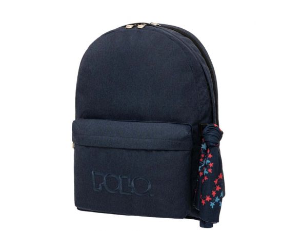 Τσάντα Πλάτης Polo Original Double Scarf PRC Dark Blue Σκούρο Μπλε Polo | Σχολικές Τσάντες - Κασετίνες στο MarkCenter