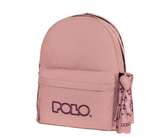 Τσάντα Πλάτης Polo Original Double Scarf Pink Purple Ροζ Μοβ Polo | Σχολικές Τσάντες - Κασετίνες στο MarkCenter