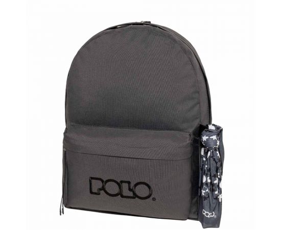 Τσάντα Πλάτης Polo Original Double Scarf Titanium Black Τιτάνιο Μαύρο Polo | Σχολικές Τσάντες - Κασετίνες στο MarkCenter