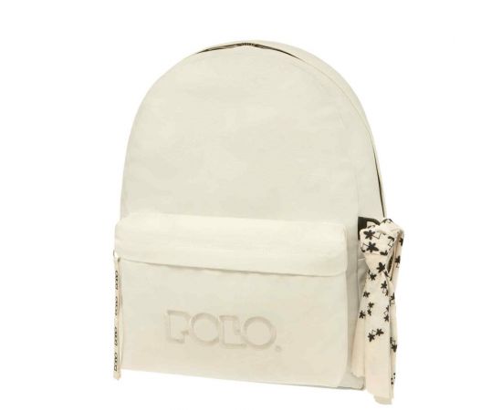 Τσάντα Πλάτης Polo Original Scarf White Λευκό Polo | Σχολικές Τσάντες - Κασετίνες στο MarkCenter