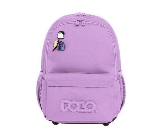 Τσάντα Πλάτης Polo Pins Lilac Λιλά Polo | Σχολικές Τσάντες - Κασετίνες στο MarkCenter