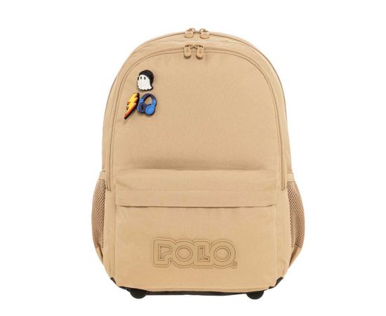 Τσάντα Πλάτης Polo Pins Ocher Ώχρα Polo | Σχολικές Τσάντες - Κασετίνες στο MarkCenter