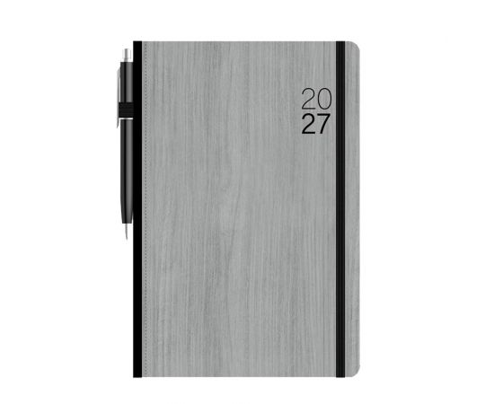 Ημερολόγιο Ημερήσιο eco 17X25 Με στυλό και Λάστιχο Γκρι 2027 Εκδόσεις τριπερίνας | Ημερολόγια στο MarkCenter
