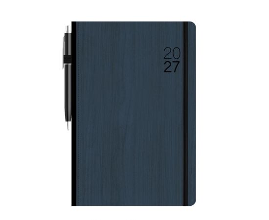Ημερολόγιο Ημερήσιο eco 17x25 Με στυλό και Λάστιχο Μπλε ραφ 2027 Εκδόσεις τριπερίνας | Ημερολόγια στο MarkCenter