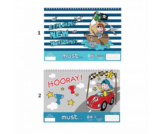 Μπλόκ Ζωγραφικής Must Πειρατής (2 σχέδια) Must Team | Είδη Ζωγραφικής στο MarkCenter