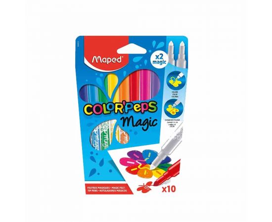 Μαρκαδόροι Ζωγραφικής Maped Color Peps Μαγικοί 10τμχ Maped | Είδη Ζωγραφικής στο MarkCenter
