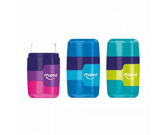 Γόμα και Ξύστρα Maped Connect Τετράγωνη 2 Τρύπες Maped | Γραφική Ύλη στο MarkCenter