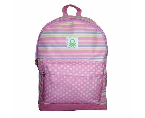 BENETTON Oval Pink Backpack with Design Benetton | School Bags - Caskets στο MarkCenter
