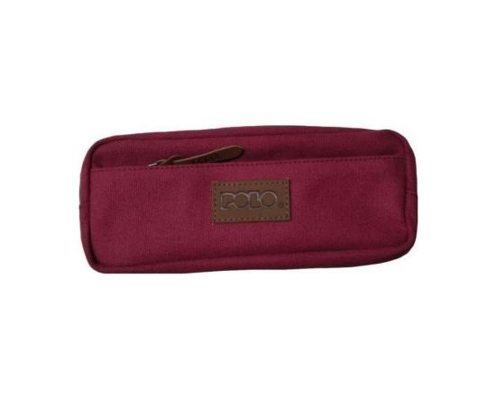 Κασετίνα Οβάλ με 2 Θήκες Polo Canvas 2019 Μπορντώ | 937257-30 Polo | Σχολικές Τσάντες - Κασετίνες στο MarkCenter