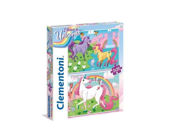 Παζλ 2X20 κομμάτια - I Believe In Unicorns Clementoni | Πάζλ στο MarkCenter