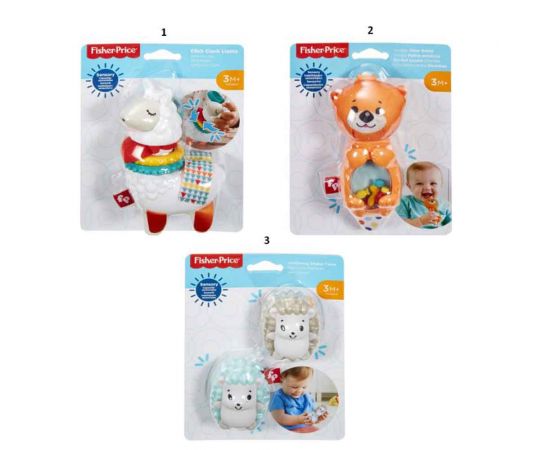 Ζωάκια Κουδουνίστρες (3 Σχέδια) Fisher Price | Παιχνίδια Bebe στο MarkCenter