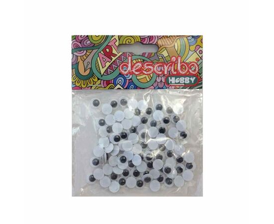 Ματάκια Describo Μαύρα 100 Τεμάχια Μέγεθος 8mm Describo | Είδη Χειροτεχνίας στο MarkCenter