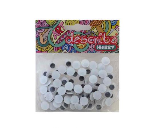 Ματάκια Describo Μαύρα 100 Τεμάχια Μέγεθος 10mm Describo | Είδη Χειροτεχνίας στο MarkCenter