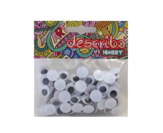 Ματάκια Describo Μαύρα 100 Τεμάχια Μέγεθος 12mm Describo | Είδη Χειροτεχνίας στο MarkCenter