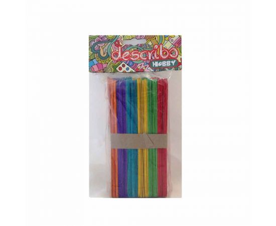 Ξυλάκια Χειροτεχνίας Γλωσσοπιέστρα Χρωματιστά 150x18mm 8τμχ Describo | DES-0011 Describo | Είδη Χειροτεχνίας στο MarkCenter
