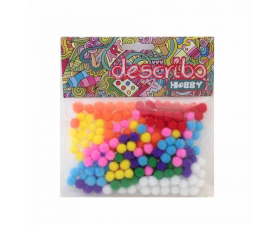 Pompons Describo Μικρά Διάφορα Χρώματα 200 Τεμάχια Μέγεθος 10mm Describo | Είδη Χειροτεχνίας στο MarkCenter