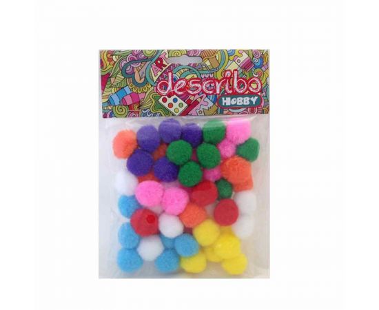 Pompons Describo Διάφορα Χρώματα 50 Τεμάχια Μέγεθος 25mm Describo | Είδη Χειροτεχνίας στο MarkCenter