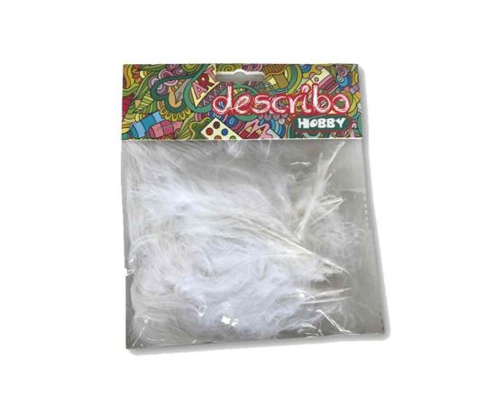 Πούπουλα Describo Ασπρα 15 Τεμάχια Μέγεθος 9-12cm Describo | Είδη Χειροτεχνίας στο MarkCenter