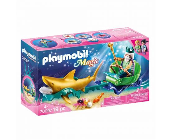 Playmobil Βασιλιάς Της Θάλασσας με Άμαξα Καρχαρία 70097 Playmobil | Playmobil στο MarkCenter