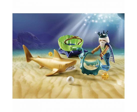 Playmobil Βασιλιάς Της Θάλασσας με Άμαξα Καρχαρία 70097 Playmobil | Playmobil στο MarkCenter