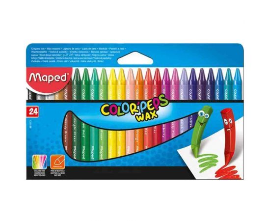 Κηρομπογιές Maped Color Peps Wax 24τμχ Maped | Είδη Ζωγραφικής στο MarkCenter