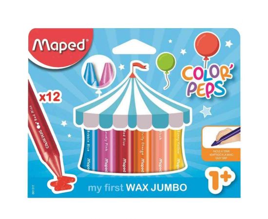 Κηρομπογιές Maped Color Peps My Firt Wax 12τμχ Maped | Είδη Ζωγραφικής στο MarkCenter