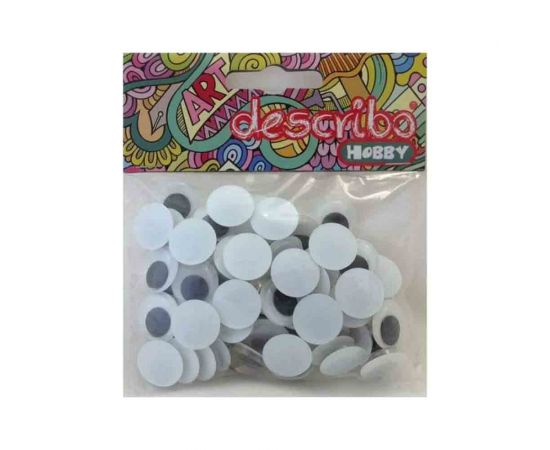 Ματάκια Describo Μαύρα 80 Τμχ Μέγεθος 15mm Describo | Είδη Χειροτεχνίας στο MarkCenter