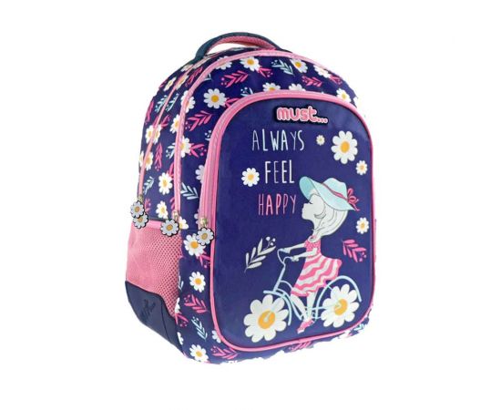 Τσάντα Πλάτης Must Glow In The Dark Always Feel Happy 3 Θήκες Must Team | Σχολικές Τσάντες - Κασετίνες στο MarkCenter