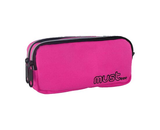 Κασετίνα Οβάλ με 2 Θήκες Must Monochrome 900D Rpet Ροζ | 000579754 Must Team | Σχολικές Τσάντες - Κασετίνες στο MarkCenter