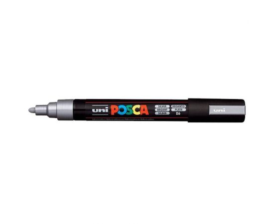 Μαρκαδόρος UNI Posca PC-5M Ασημί Uni-ball | Γραφική Ύλη στο MarkCenter